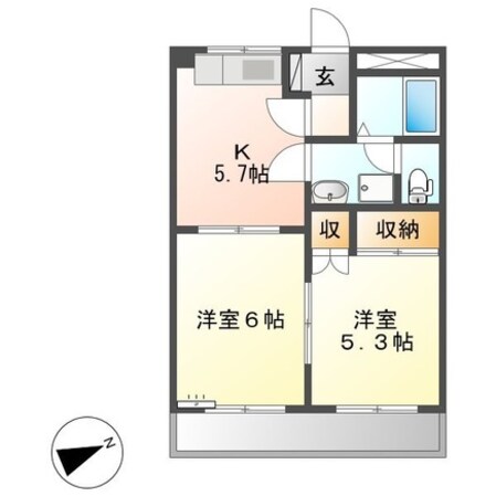 津駅 徒歩29分 2階の物件間取画像